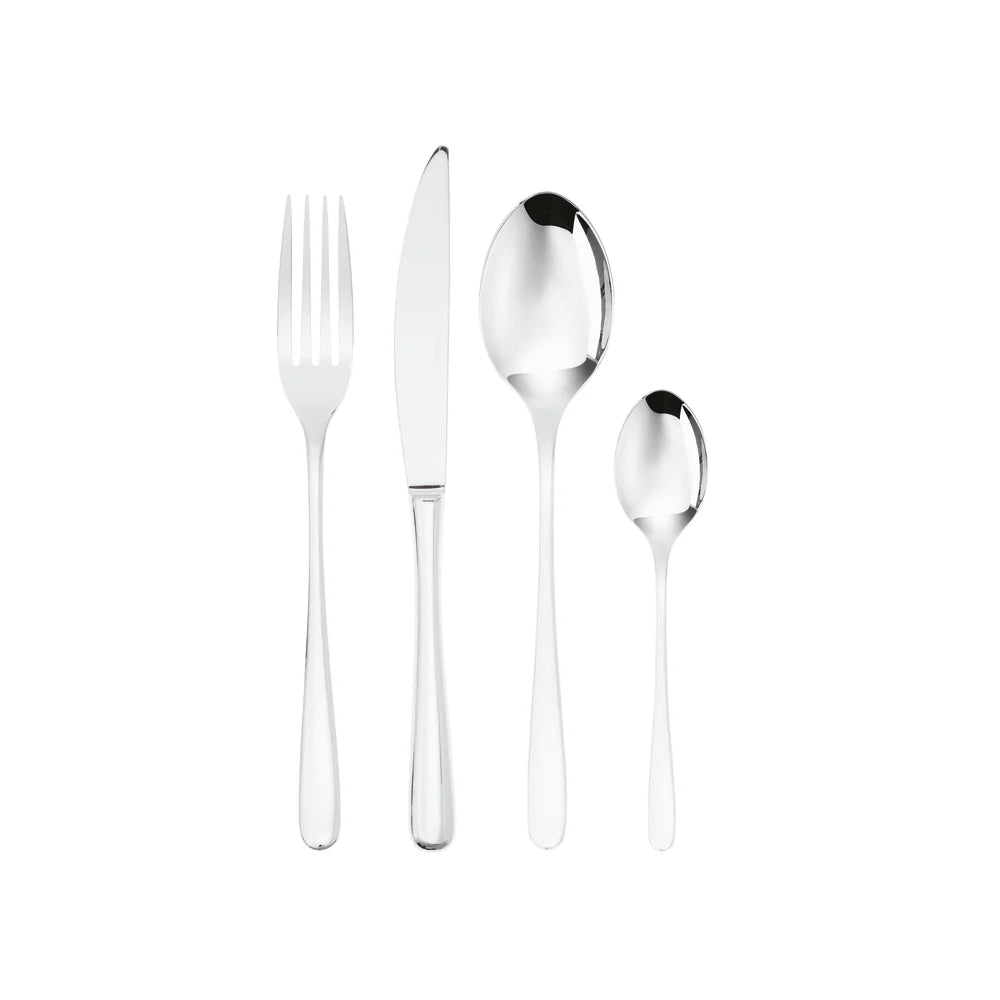 Besteckset aus Edelstahl 24-teilig + Wassergläser 6-teilig