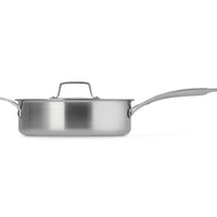 Le Creuset Essential Acciaio Inox Padella Alta Sautè Con Coperchio e Manico Lungo In Acciaio Inox