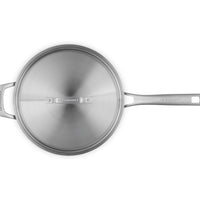 Le Creuset Essential Acciaio Inox Padella Alta Sautè Con Coperchio e Manico Lungo In Acciaio Inox