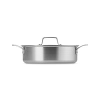 Le Creuset Essential Acciaio Inox Padella Alta Sautè Con Coperchio e Doppie Maniglie In Acciaio Inox