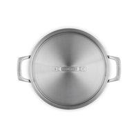 Le Creuset Essential Acciaio Inox Padella Alta Sautè Con Coperchio e Doppie Maniglie In Acciaio Inox
