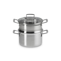Le Creuset Acciaio Inox Casseruola Alta Con Vaporiera In Acciaio Inox