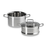 Le Creuset Acciaio Inox Casseruola Alta Con Vaporiera In Acciaio Inox