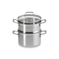 Le Creuset Acciaio Inox Casseruola Alta Con Vaporiera In Acciaio Inox
