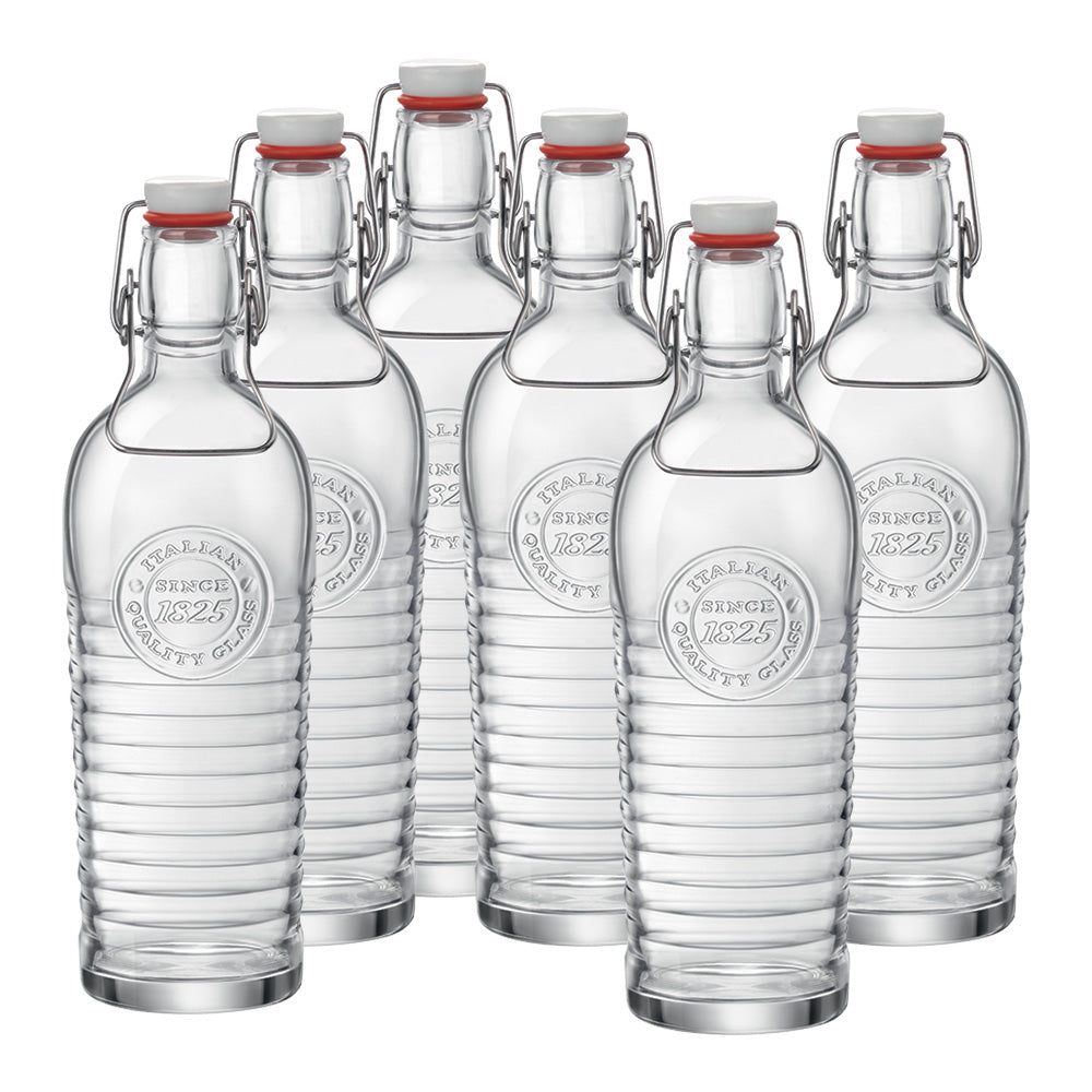 1.2 Liters - Officina 1825 Glass Bottle - Set 6 Pieces
