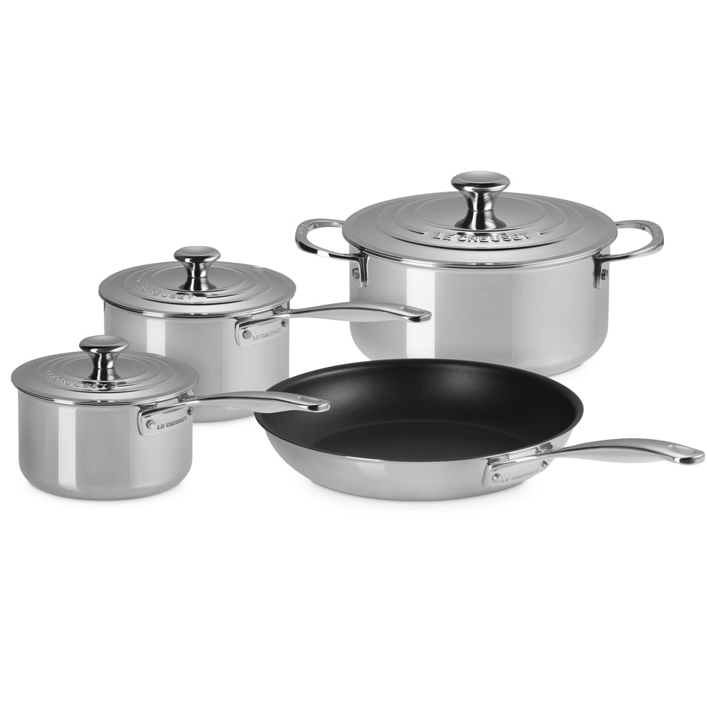 Le Creuset Evolution Set Pentole e Padelle In Acciaio Inox Set 4 Pz