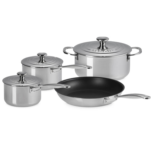 Le Creuset Evolution Set Pentole e Padelle In Acciaio Inox Set 4 Pz