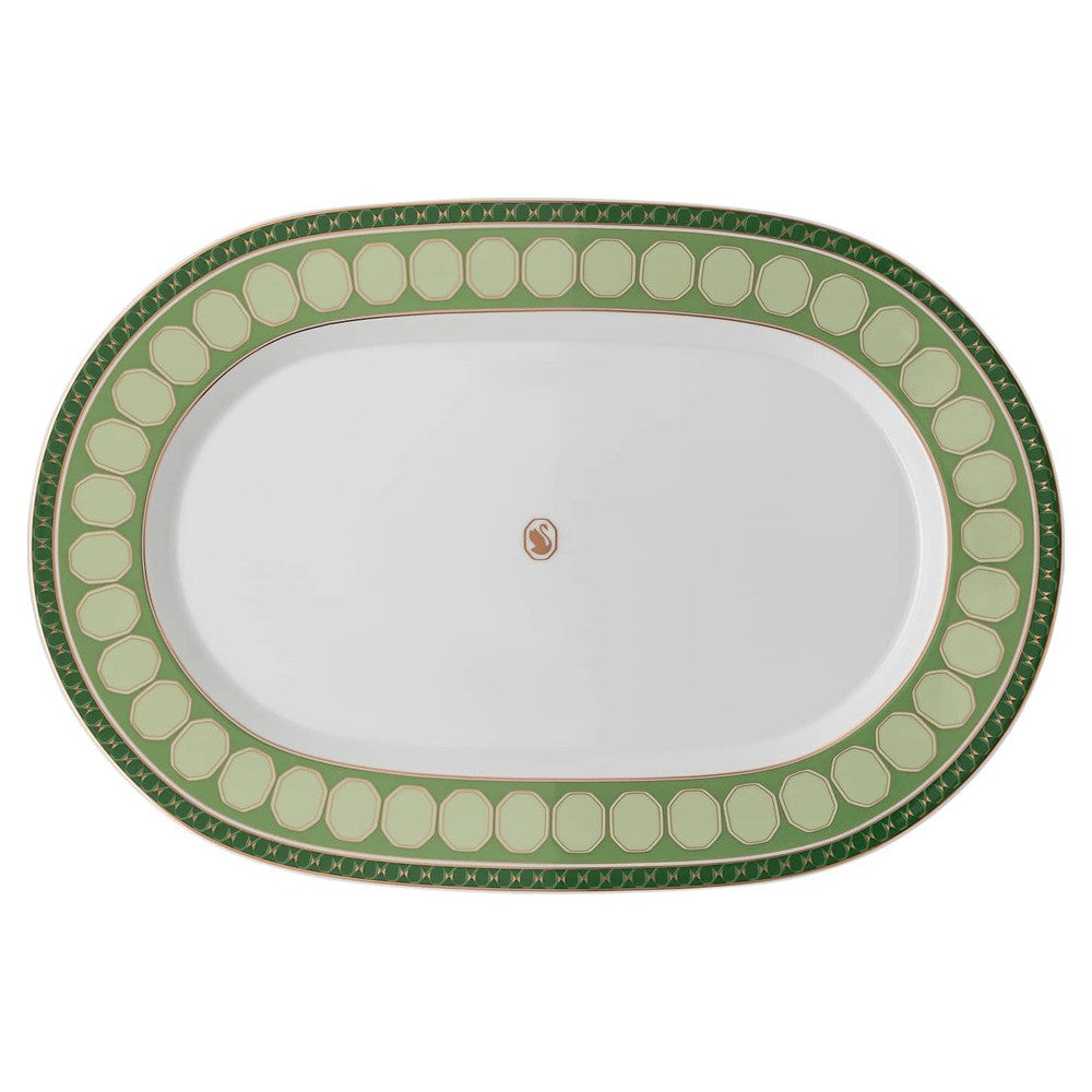 40.1 x 26.8 cm - Swarovski x Rosenthal Signum Piatto Portata In Porcellana
