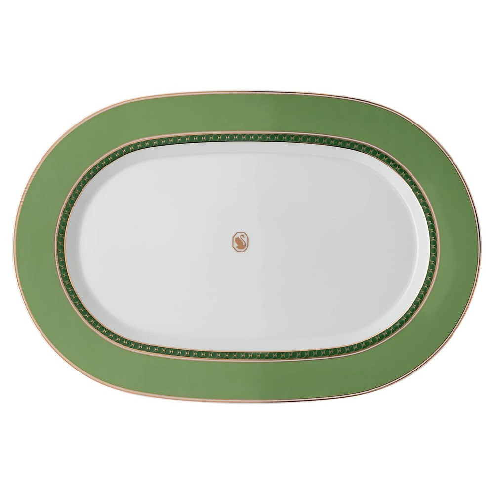 36.2 x 24.2 cm - Swarovski x Rosenthal Signum Piatto Portata In Porcellana