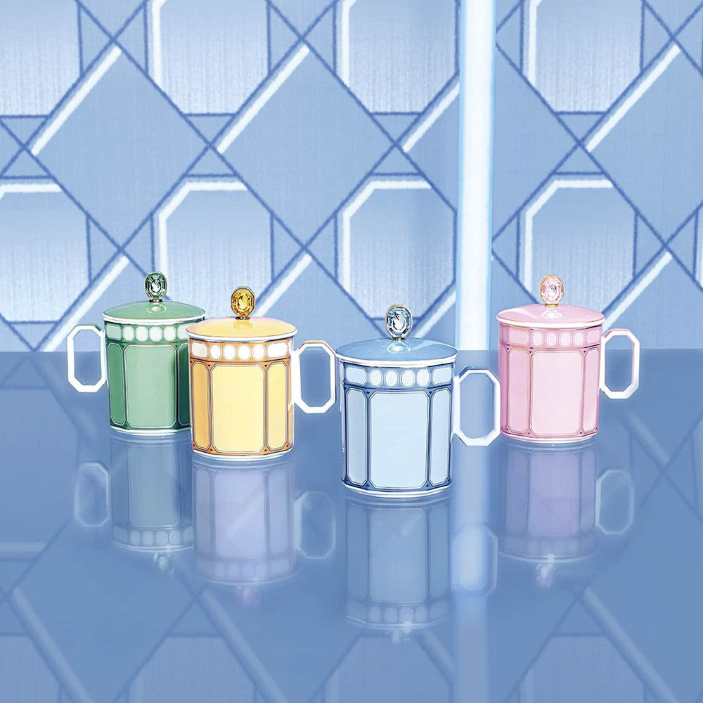 39 cl - Swarovski x Rosenthal Signum Mug Con Coperchio In Porcellana
