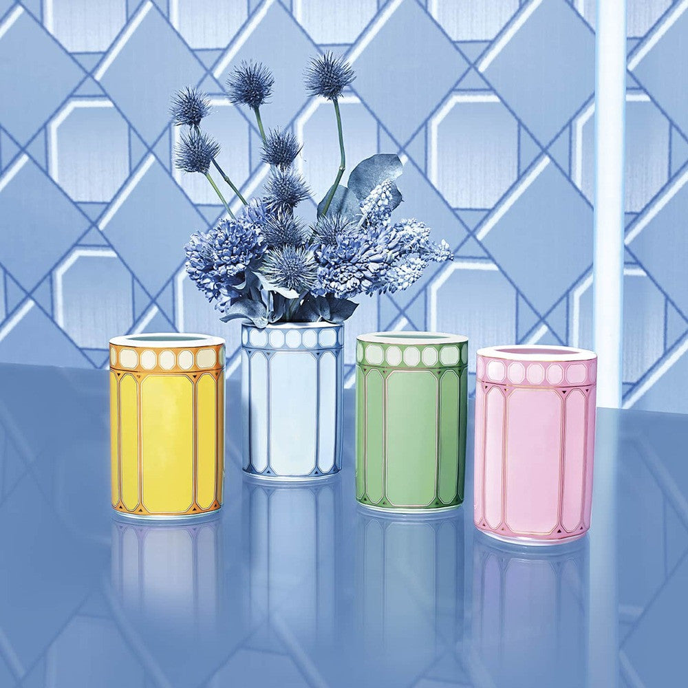 15.1 cm - Swarovski x Rosenthal Signum Vaso Cilindrico In Porcellana