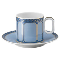 8 cl - Swarovski x Rosenthal Signum Tazzina Espresso Con Piattino In Porcellana
