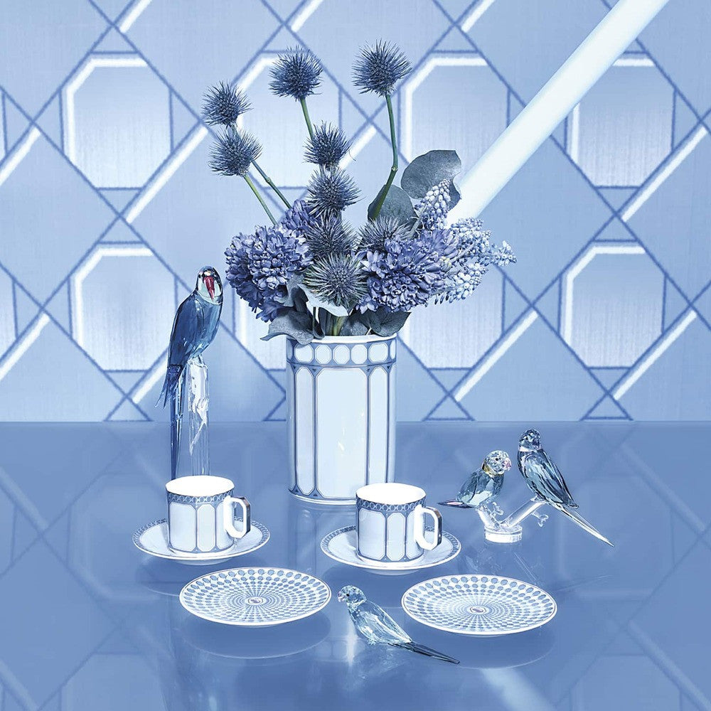8 cl - Swarovski x Rosenthal Signum Tazzina Espresso Con Piattino In Porcellana