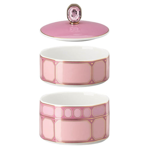 8.7 cm - Swarovski x Rosenthal Signum Scatola Cilindrica In Porcellana