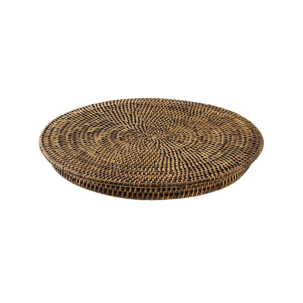 34 cm - Sambonet Radici Alzata Piatto Torta In Rattan