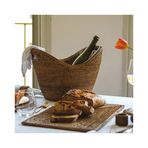 36.5x27.0 cm - Sambonet Radici Secchio VIno In Rattan
