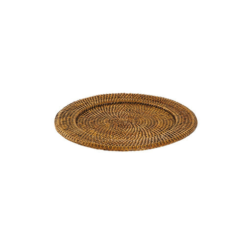 32 cm - Sambonet Radici Piatto Presentazione Rotondo In Rattan
