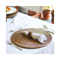 40 cm - Sambonet Radici Tovaglietta Tavola Rotondo In Rattan
