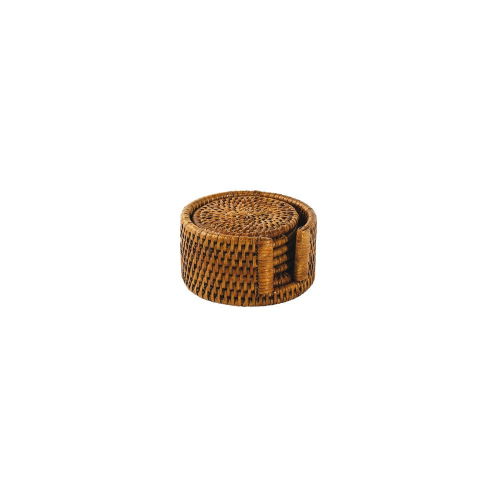 12 cm - Sambonet Radici Sottobicchiere Rotondo In Rattan