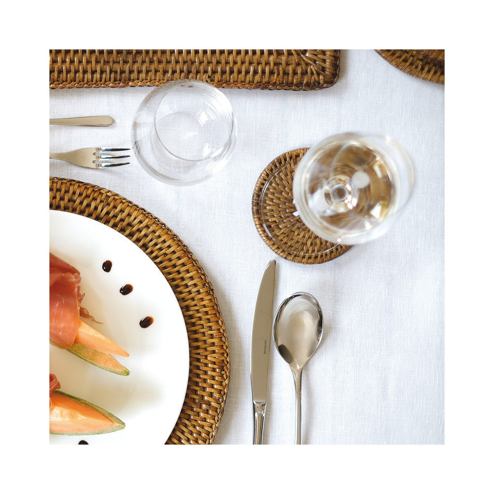 12 cm - Sambonet Radici Sottobicchiere Rotondo In Rattan