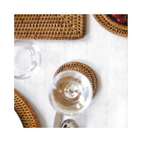 12 cm - Sambonet Radici Sottobicchiere Rotondo In Rattan