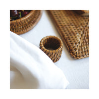 12.5x14.3 cm - Sambonet Radici Contenitore In Rattan