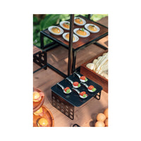 20.0x18.6 cm - Sambonet Radici Alzata Buffet Rettangolare In Acciaio Inox