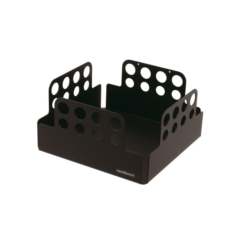 19.5x19.5 cm - Sambonet Radici Porta Tovaglioli Cubico In Acciaio Inox