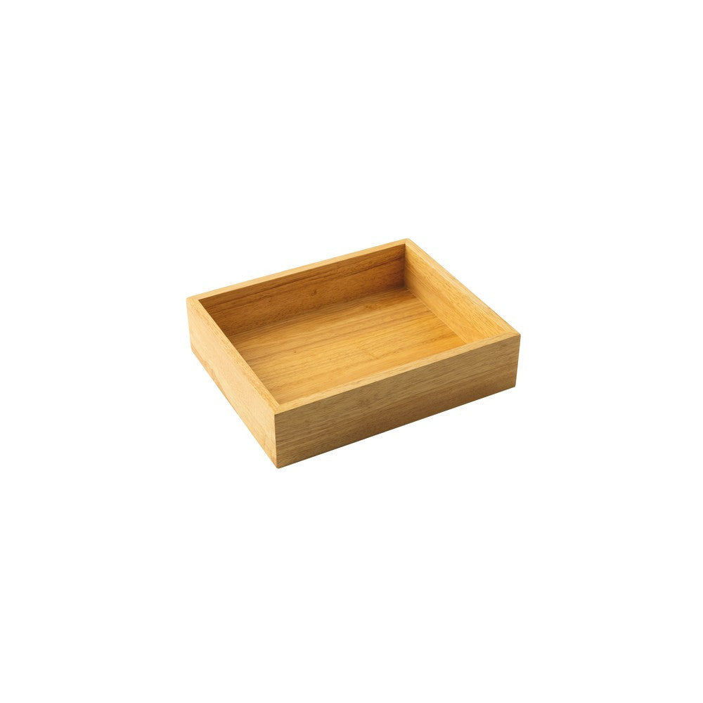 32.5x26.5 cm - Sambonet Radici Contenitore Rettangolare In Legno Di Gomma