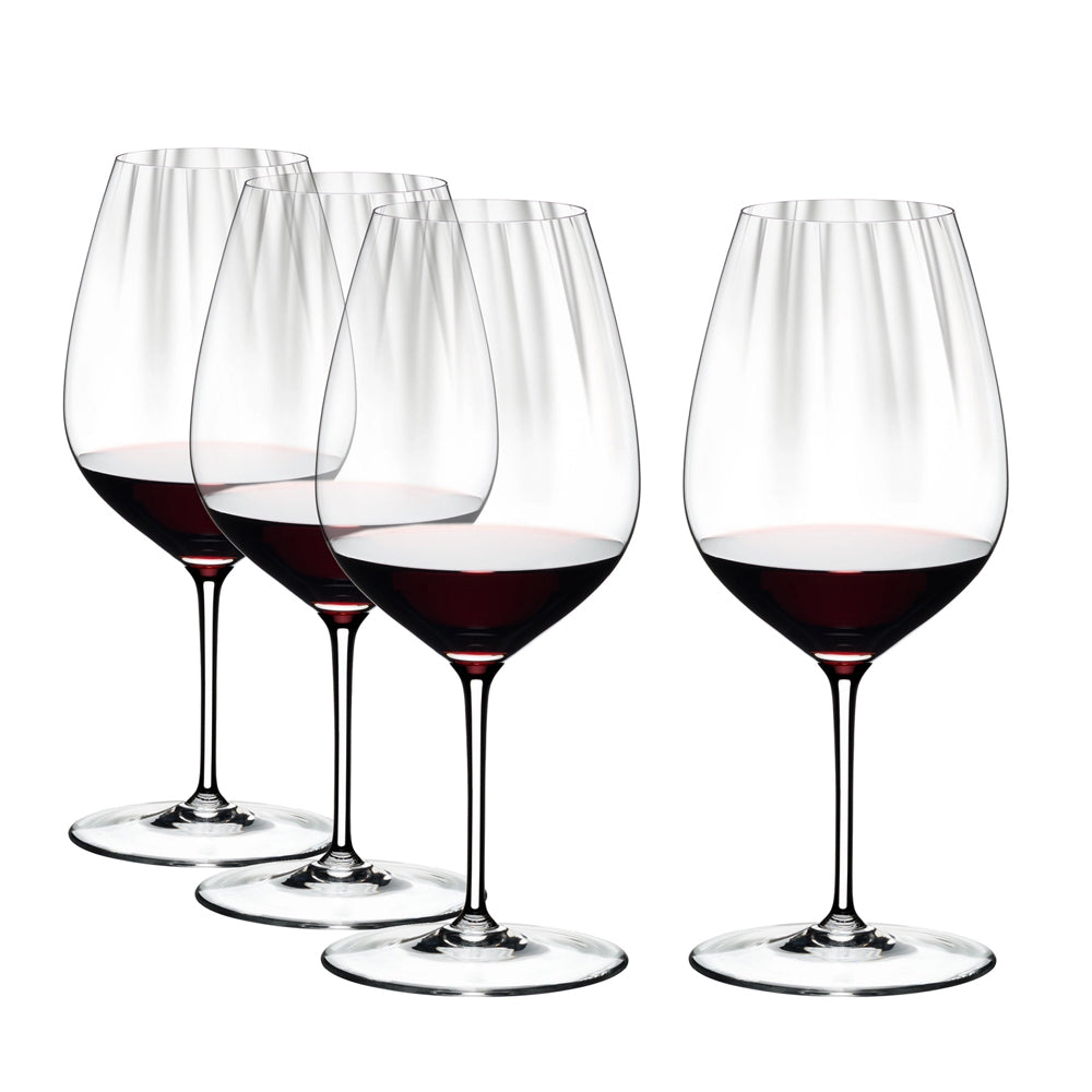 83.4 cl - Performance Calice Vino Rosso Cabernet Merlot in Vetro - Set 4 Pz