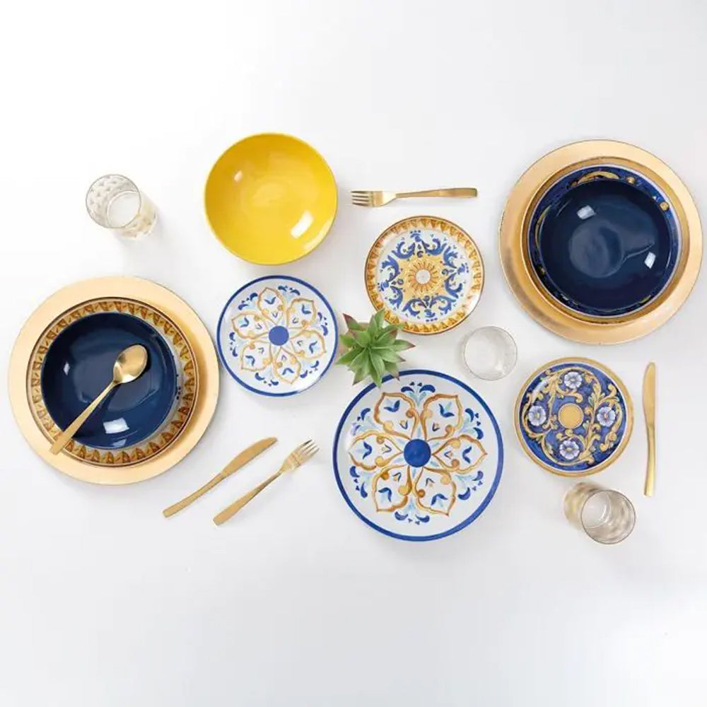 Sicilia Servizio Piatti In Porcellana e Stoneware - Set 18 Pz