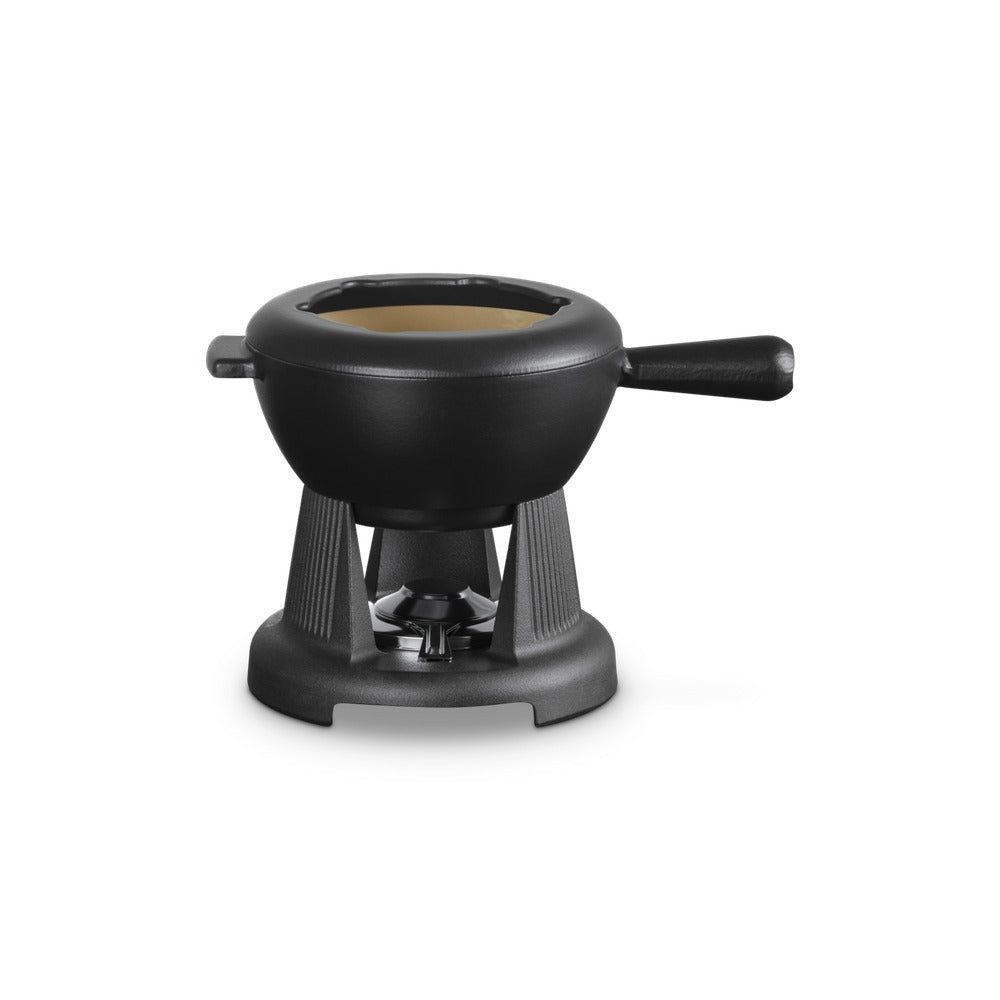 Le Creuset Savoiarda Set Fonduta Con 6 Forchettine e Fornello In Ghisa Vetrificata