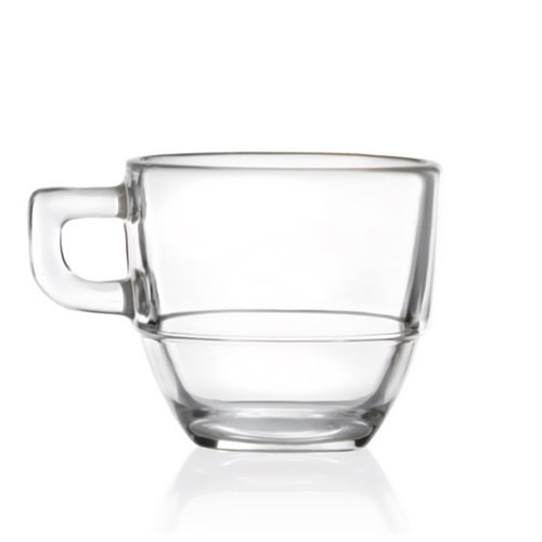 12 cl - RCR Cristalleria Italiana Caffè Tazza Tè Orzo In Vetro Cristallino Luxion Set 6 Pz