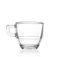 8 cl - RCR Cristalleria Italiana Caffè Tazzina Caffè In Vetro Cristallino Luxion Set 6 Pz
