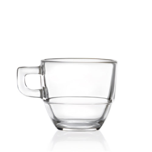 8 cl - RCR Cristalleria Italiana Caffè Tazzina Caffè In Vetro Cristallino Luxion Set 6 Pz