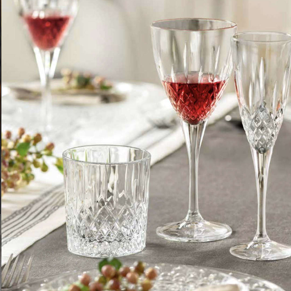 26.9 cl - RCR Cristalleria Italiana London Bicchiere Whisky OF In Vetro Cristallino Luxion Set 6 Pz