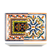 30x20 cm - H&H Positano Piatto Piano Rettangolare In Stoneware Set 6 Pz