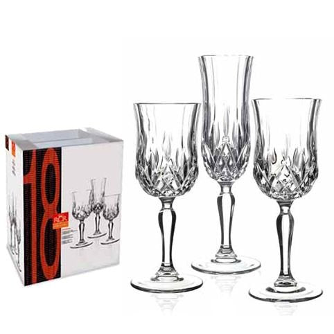Rcr Opera Set Calici In Vetro Set 18 Pezzi