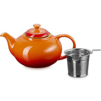 1.3 L - Le Creuset Classic Teiera In Gres Vetrificato Con Infusore Metallico