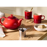 1.3 L - Le Creuset Classic Teiera In Gres Vetrificato Con Infusore Metallico