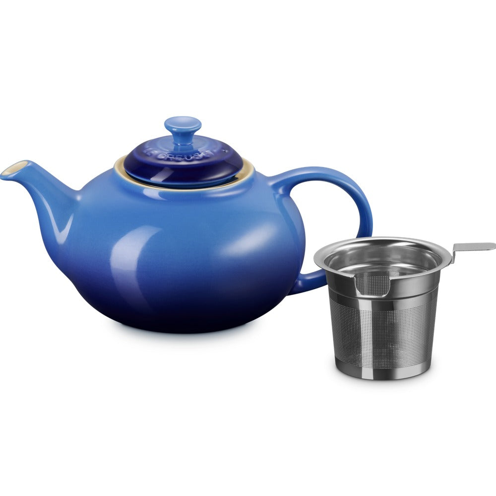 1.3 L - Le Creuset Classic Teiera In Gres Vetrificato Con Infusore Metallico