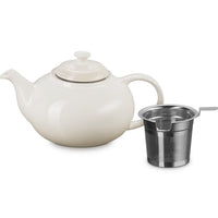 1.3 L - Le Creuset Classic Teiera In Gres Vetrificato Con Infusore Metallico
