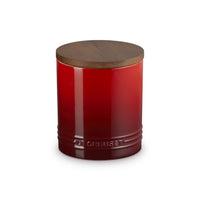 1.1 L - Le Creuset Evolution Barattolo In Gres Vetrificato Con Coperchio In Legno