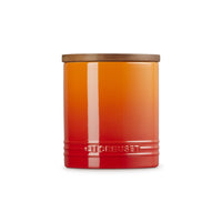 1.1 L - Le Creuset Evolution Barattolo In Gres Vetrificato Con Coperchio In Legno