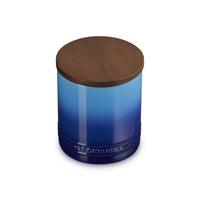 1.1 L - Le Creuset Evolution Barattolo In Gres Vetrificato Con Coperchio In Legno