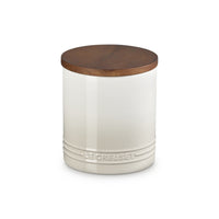 1.1 L - Le Creuset Evolution Barattolo In Gres Vetrificato Con Coperchio In Legno