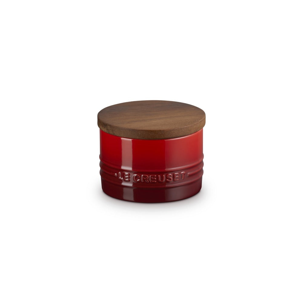 20 cl - Le Creuset Evolution Barattolo In Gres Vetrificato Con Coperchio In Legno