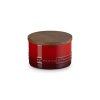 47 cl - Le Creuset Evolution Barattolo In Gres Vetrificato Con Coperchio In Legno
