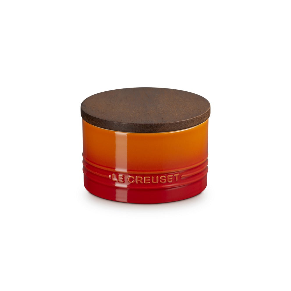 47 cl - Le Creuset Evolution Barattolo In Gres Vetrificato Con Coperchio In Legno