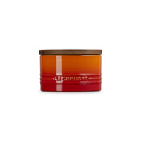 47 cl - Le Creuset Evolution Barattolo In Gres Vetrificato Con Coperchio In Legno